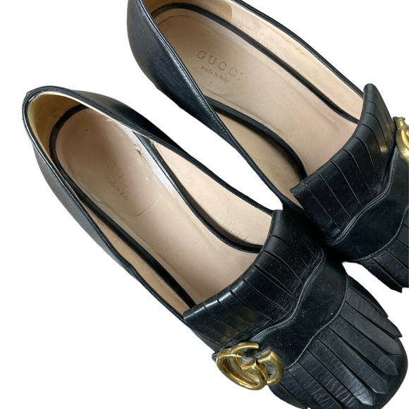 GUCCI Marmont Mid Heel Fringe Classic Pumps \\ 38 (8) - Picture 5 of 10